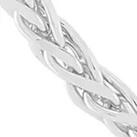 Solid Wheat Chain in Sterling Silver