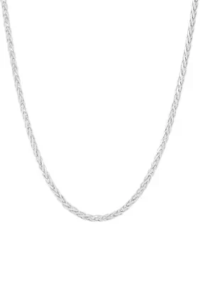 Solid Wheat Chain in Sterling Silver
