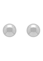 Bead Large Stud Earrings in Sterling Silver