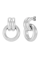 Fancy Doorknocker Design Earrings in Sterling Silver