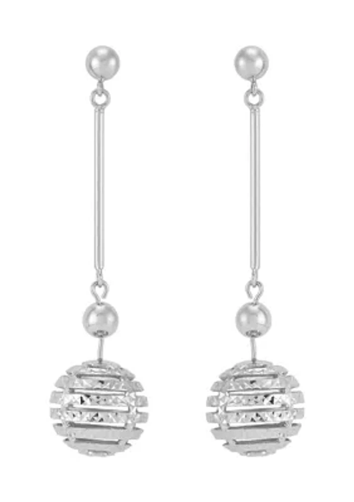 Disco Beads Drop Earrings in Sterling Silver