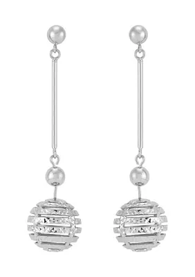 Disco Beads Drop Earrings in Sterling Silver