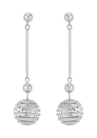 Disco Beads Drop Earrings in Sterling Silver