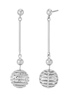 Disco Beads Drop Earrings in Sterling Silver