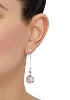 Disco Beads Drop Earrings in Sterling Silver