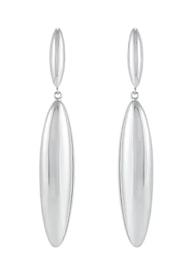 Graduated Teardrop Links Earrings in Sterling Silver