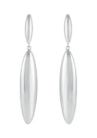 Graduated Teardrop Links Earrings in Sterling Silver