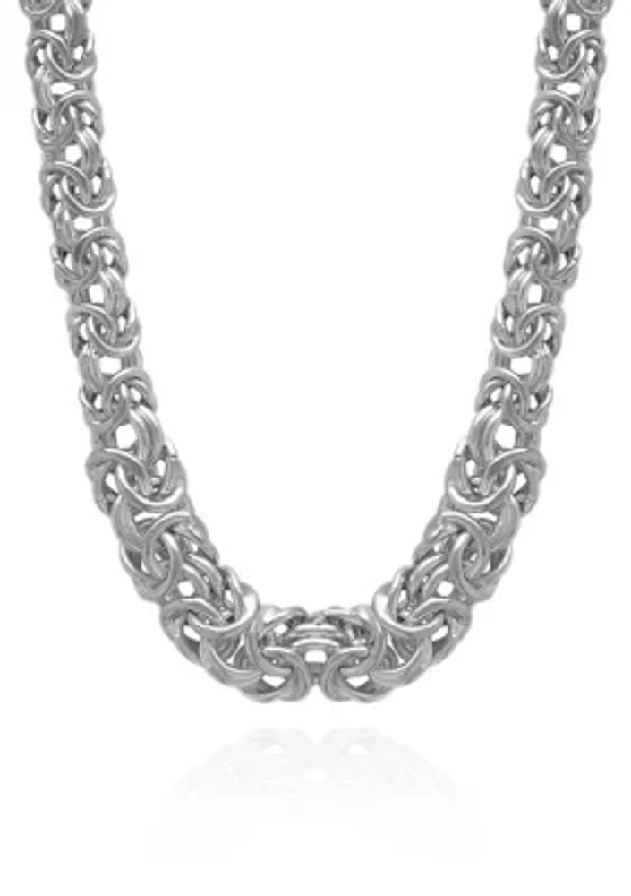 Sterling Silver Byzantine Links Necklace