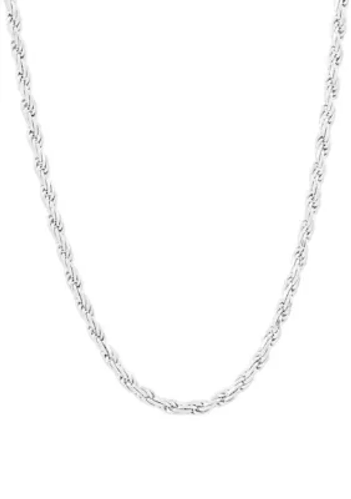 Sterling Silver Adjustable Rope Necklace