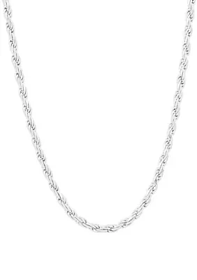 Sterling Silver Adjustable Rope Necklace