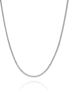 Sterling Silver 8 Sided Snake Chain Necklace