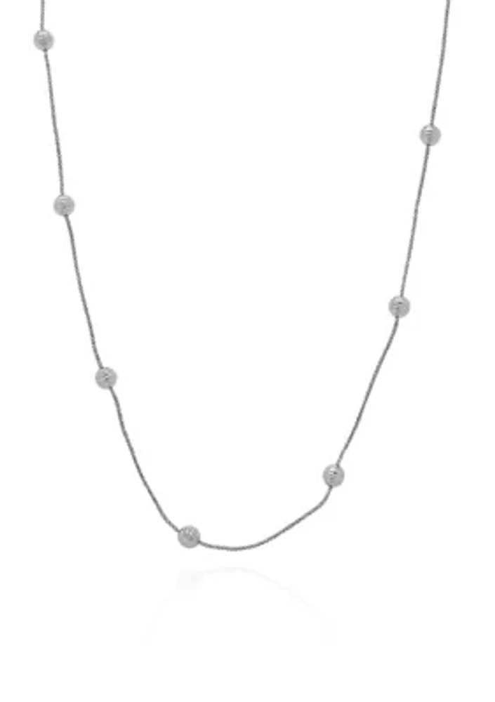 Sterling Silver Multi Bead Necklace