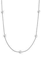 Sterling Silver Multi Bead Necklace