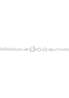 Graduated Disc Double Layer Lariat Necklace in Sterling Silver