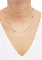 Solid Beads Station Necklace in Sterling Silver