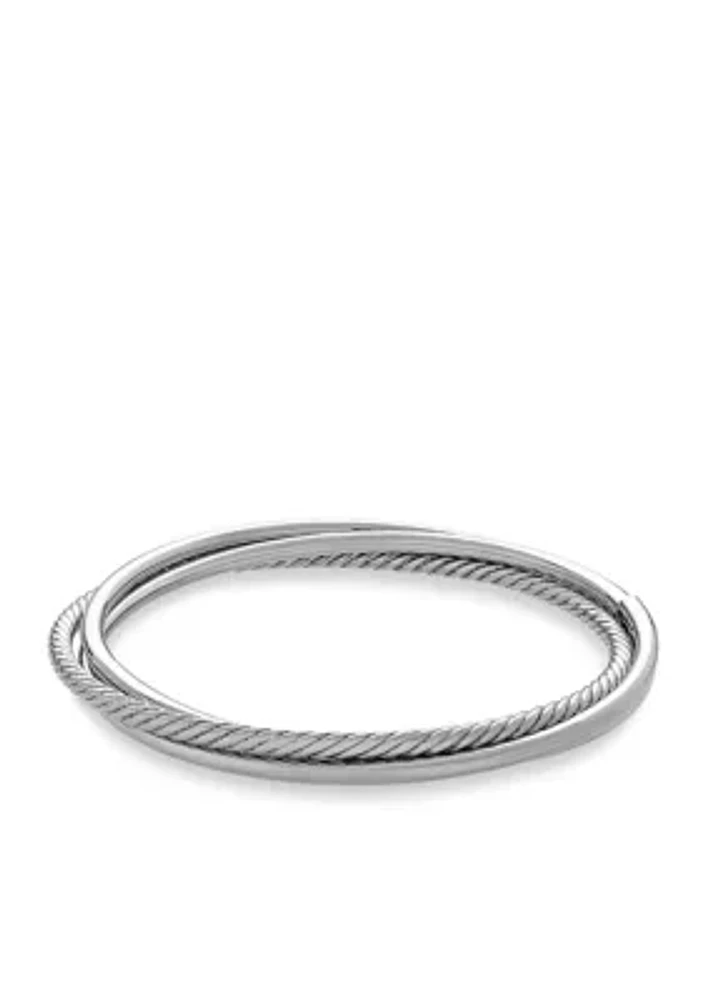 Sterling Silver Triple Twist Bangle Bracelet