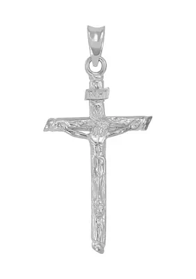 Gents Crucifix Pendant in Sterling Silver