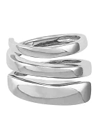 Sterling Silver Triple Bypass with Rhodium Ring 