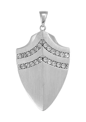 Shield Pendant in Sterling Silver