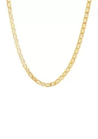 Hollow Mariner Chain Necklace in 10K Yellow Gold