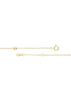 Tincup Beads Anklet in 10K Yellow Gold