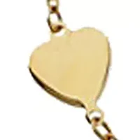 Heart Station on Forzantina Anklet in 10K Yellow Gold