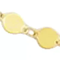 Hollow Disk Links Anklet in 10K Yellow Gold