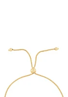 Bolo Bead with Curved Bar Bracelet in 10k Yellow Gold