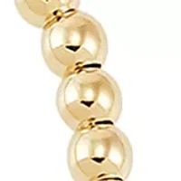 Dangle Heart Beaded Chain Bracelet in 10K Yellow Gold