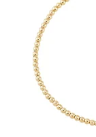 Dangle Heart Beaded Chain Bracelet in 10K Yellow Gold