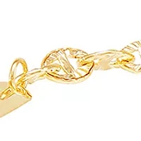 2.7 Millimeter Hollow Bar Links Anklet in 10K Yellow Gold