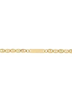 2.7 Millimeter Hollow Bar Links Anklet in 10K Yellow Gold