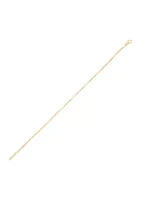 2.7 Millimeter Hollow Bar Links Anklet in 10K Yellow Gold