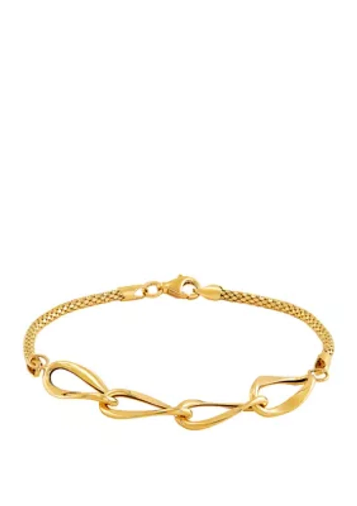 Oval Bracelet in 10K Yellow Gold