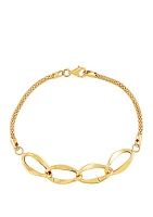 Oval Bracelet in 10K Yellow Gold