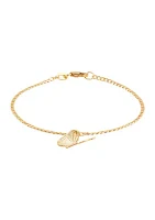 Slanted Butterfly Bracelet in 10K Yellow Gold