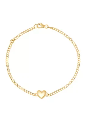 Heart Bracelet in 10K Yellow Gold