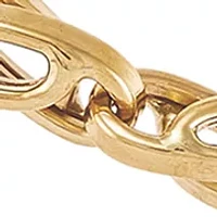 Oval Interlock Bracelet in 10K Yellow Gold