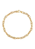 Oval Interlock Bracelet in 10K Yellow Gold