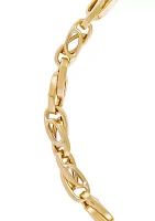 Oval Interlock Bracelet in 10K Yellow Gold