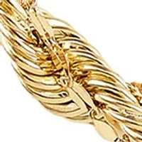 Hollow Rope Chain Bracelet in 10K Yellow Gold