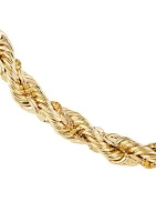 Hollow Rope Chain Bracelet in 10K Yellow Gold