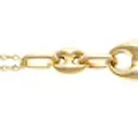 3 Graduated Marina Design on 2 Rows Chain Bracelet in 10K Yellow Gold