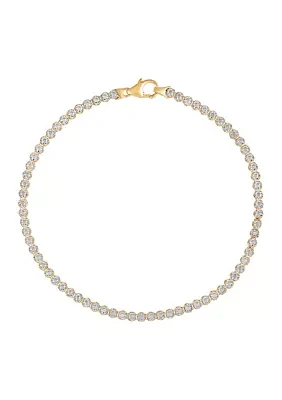 Tennis Illusion Bracelet in 10K Yellow and White Gold