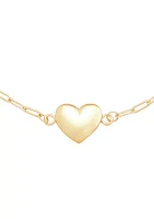 Center Heart Bracelet in 10K Yellow Gold