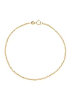 1.5 Millimeter Beads Bracelet in 10K Yellow Gold