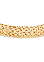 Popcorn Design Links Bracelet in 10K Yellow Gold