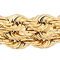 Triple Rows Hollow Rope Chain Bracelet in 10K Yellow Gold