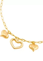 Heart Bracelet in 10K Yellow Gold