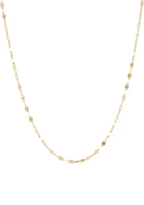 1.75 Millimeter Solid Mirror Chain Necklace in 10K Yellow Gold